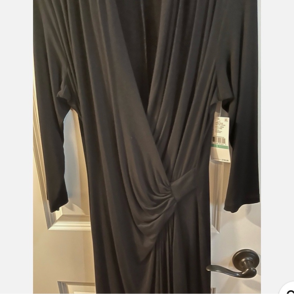 Karen Kane Elegant Black Long Sleeve Dress - Picture 3 of 3